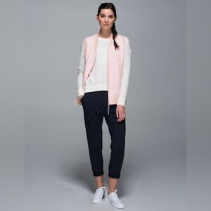 Lululemon athleisure departure zip up vest in parfait pink sz 6